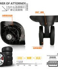 Diagram of (DL-W170#) Mute Connected Spinner Wheels for Replacement Luggage Wheels Wear Silent Draw bar Box DIY