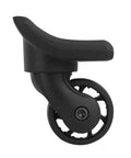 Replacement Luggage Wheel Suitcase Repair Spinner Wheels Model W149 side view showing smooth black PVC wheel and mounting.