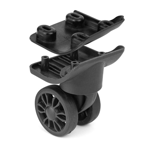 Replacement Luggage Wheel W149-2 Dual Spinner Wheels for Suitcase Repair shown in disassembled view to display parts.