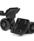 Replacement Luggage Wheel W149-2 Dual Spinner Wheels for Suitcase Repair, black PVC and PP wheels with bearings.
