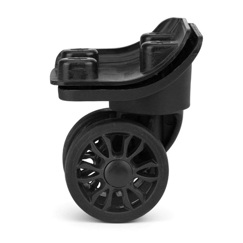 Replacement Luggage Wheel W149-2 Dual Spinner Wheels for Suitcase Repair side view showcasing black PVC wheel with bearing.