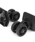 Replacement Luggage Wheel W149-2 Dual Spinner Wheels for Suitcase Repair, PVC and PP material, side view with bearings.