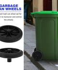 Replacement Trash Can Wheels Set Of 2 For Outdoor Garbage Containers, Plastic Rubber Casters For Waste Receptacles, 0.79 Inch Diameter, Durable Rubber Construction, Restores Easy Mobility And Smooth Transport