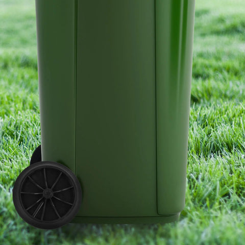 Replacement Trash Can Wheels Set Of 2 For Outdoor Garbage Containers, Plastic Rubber Casters For Waste Receptacles, 0.79 Inch Diameter