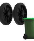 Replacement Trash Can Wheels Set Of 2 For Outdoor Garbage Containers, Plastic Rubber Casters For Waste Receptacles, 0.79 Inch Diameter