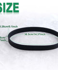 Restore strong suction and peak cleaning with this four pack of replacement vacuum belts, compatible with select Bissell models, shown with dimensions.