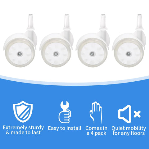4 Pcs Replacement Walker Wheels For Baby Walkers Rollators And Strollers Universal Compatibility With Most Walkers And Aids Thickened Caster Wheels