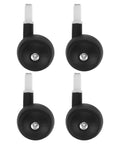 Replacement Baby Walker Wheels Set 4 Plastic Stroller Wheel Casters For Baby Trolley And Furniture Front And Back Fits 0.38 Inch Hole Diameter