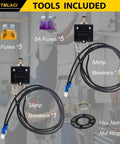 Resettable Fuse Kit For HVAC Circuit Breakers, 3A And 5A Dual Pack, Testers For 32V DC And 125 To 250V AC components included