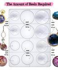 Cabochon Gem Resin Silicone Molds For Jewelry Making And Cake Decorating Set Of 2 Trays With Faceted And Round Domes 62 Cavities Total Diameter Range 0.2 To 2.3 Inches DIY Friendly For Epoxy Resin UV Resin Urethane Resin Polymer Clay Cement Soap Candles.