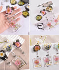 Doctor Badge Rollers Silicone Molds showing flower designs in epoxy resin crafting for DIY jewelry projects