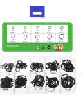 External Retaining Ring Kit, 145 Pieces, 10 Sizes From M5 To M14, 65Mn Carbon Steel Circlip Snap Rings Assortment For Valves