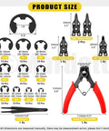 All In One Retaining Rings Kit With 312 Pieces 21 C Clip Sizes 4Mm To 28Mm And 10 E Clip Sizes 1.5Mm To 10Mm detailed size chart