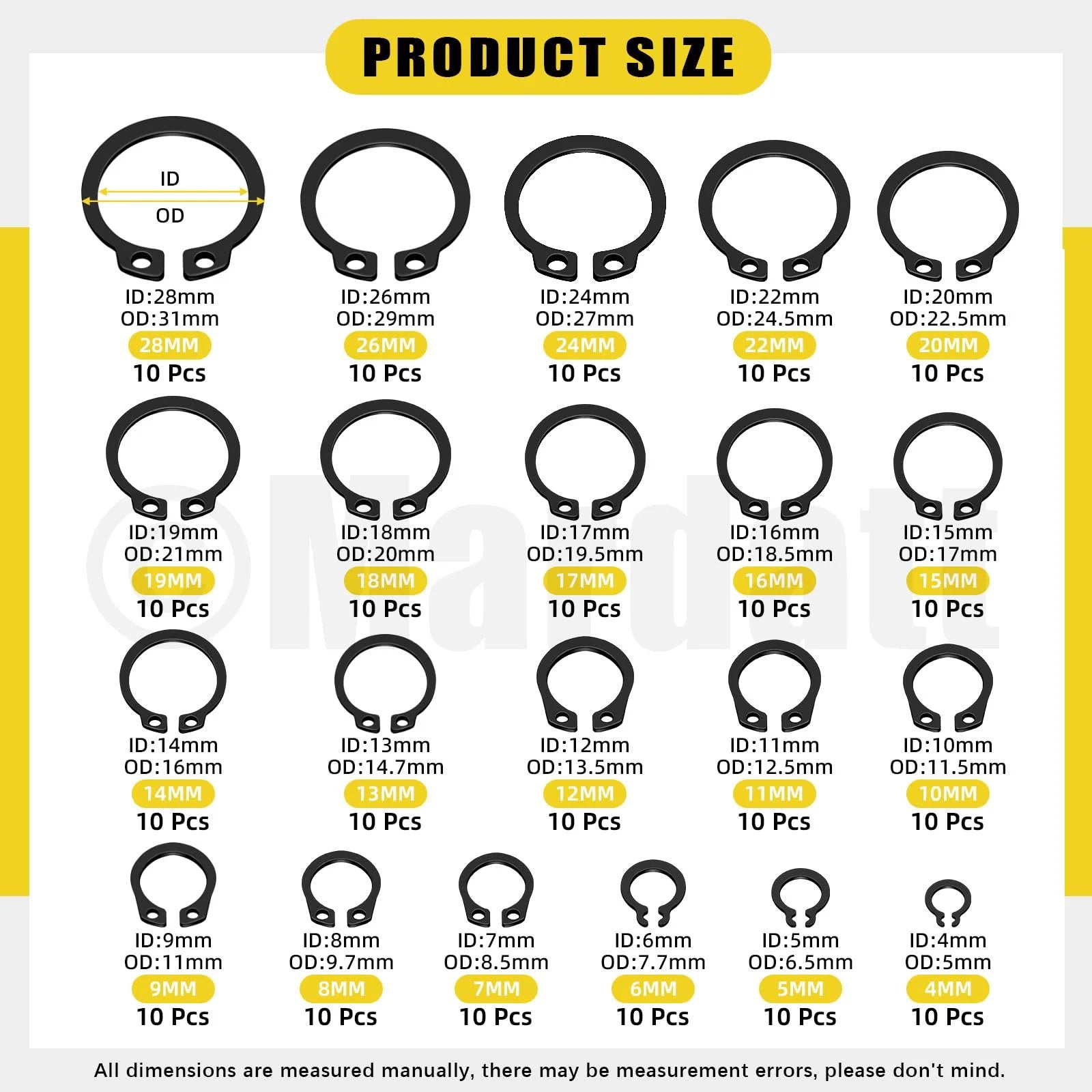 All In One Retaining Rings Kit 312 Pcs with Pliers ✓
