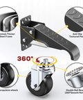 ✝️ Retractable Casters Heavy Duty Casters with Lifting and Lowering Function Maximum Load of 700 lbs (4 casters) product features