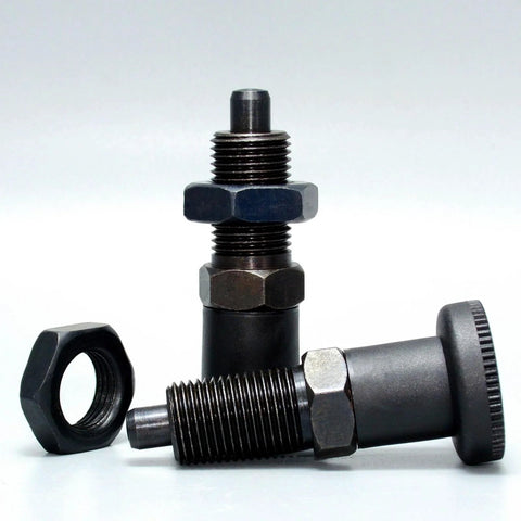 Two Pack Retractable Spring Plunger Ball Loaded Pin M6 Non Locking Indexing Knob for machinery cabinets, stainless steel, rust resistant