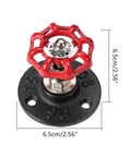 Red retro industrial-style iron door pull handle with 6.5cm mounted plate, for doors cabinets drawers kitchen wardrobe.