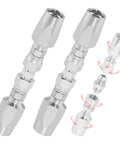 Two Pack One Quarter Inch Hydraulic Hose Field Repair Kit With Reusable Two Wire Fittings For R2 R16 R17 R19 2SN 2SC Double Wire Braided Hoses Up To Four Thousand PSI The Go-To Emergency Fix For The Jobsite