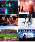Collage of concert scenes, party, sports event, and Reusable High Fidelity Musician Ear Plugs For Concerts And Loud Music Protection
