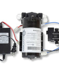 Reverse Osmosis Water Booster Pump Kit With Automatic Pressure Sensor And Quick Connect Fittings for RO DI System, components shown.