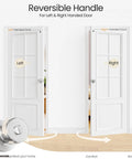 Keyed Entry Door Knob With Lock And Key For Exterior And Interior Doors Satin Nickel Finish Dual Locking Mechanism Inside Turn Button