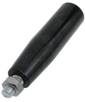 Revolving Steel Machine Handle M10 Thread Black Lathe Handle With Nut Hand Wheel Accessory, close-up view, durable precision for high torque.