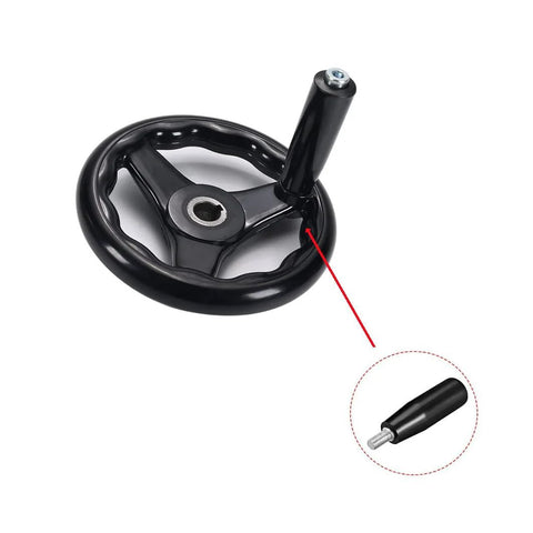 Two Pack Revolving Handwheel Handle With M8 Male Threaded Stem For Milling Machines Lathe And Grinding Equipment, Precision Manual Control Knob