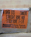 Industrial Shaft Coupling Rexnord 7300285 Straight Bore Hub packaging with visible product label and 1-1/8 in bore details