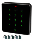 13.56MHZ RFID Door Access Control With Keypad Waterproof Aluminum Frame Supports 10000 Card Users Includes 5 IC Cards