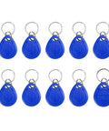 Blue keyfobs for 125KHz RFID Keypad Panel For Door Access Control With 1000 User Capacity And 10 Keyfobs Fire Resistant ABS Offline Setup