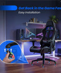 Gaming chair with 3 Inch Heavy Duty Chair Wheels Replacement Set of 5 With RGB Motion Activated Lighting for desks