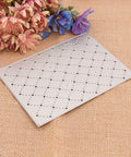 Rhombus Dot Dotted Background Cutting Dies for Card Making and Scrapbooking with Grid Embossed Metal Stencils Template Mould