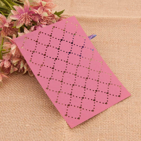 Rhombus Dot Dotted Background Cutting Dies for Card Making and Scrapbooking with Grid Embossed Metal Stencils Template Mould