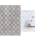Rhombus Dot Dotted Background Cutting Dies for Card Making and Scrapbooking with Grid Embossed Metal Stencils Template Mould