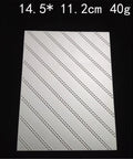 Rhombus Stripes Christmas Background Die Set for Card Making, 2 Piece Metal Cutting Dies for Layered Scrapbooking Visible
