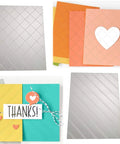 Rhombus Stripes Christmas Background Die Set For Card Making, 2 Piece Metal Cutting Dies, layered cards and scrapbooking