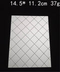 Rhombus Stripes Christmas Background Die Set For Card Making, 2 Piece Metal Cutting Dies, 14.5x11.2cm, crafting tool shown.