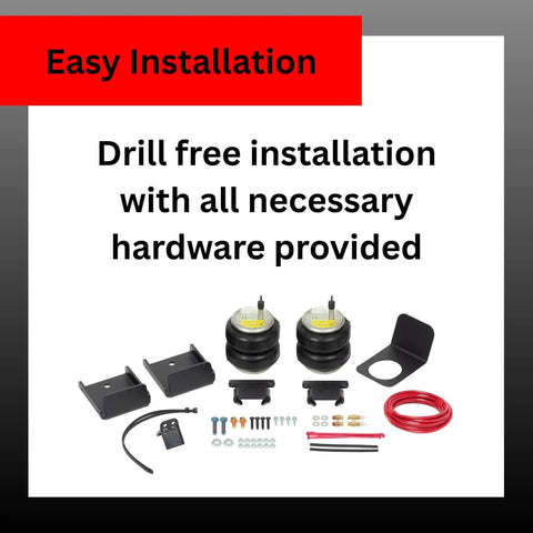 Rear Ride Rite Air Spring Kit For Silverado And Sierra 1500 2019 To 2025 Excludes 3.0 Eco Diesel In Bed Hitch contents