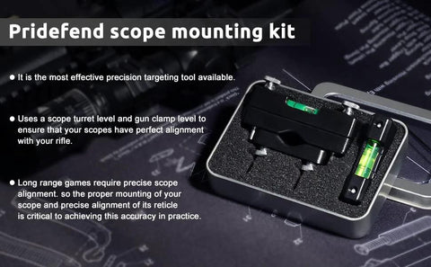 Precision Scope Level Kit For Rifle With Bubble Level Clip Magnetic Universal Leveling Tool And Durable Storage Case