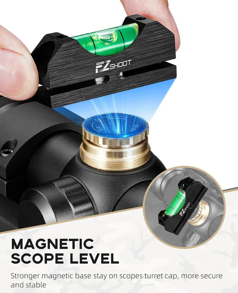Scope Leveling Kit With Bubble Level And Universal Magnetic Scope Mount For Rifles EZshoot High Precision Vertical Alignment