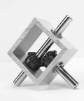 Right Angle Bevel Gearbox 1 To 1 20 Teeth 1.25 Module 10mm Shaft Built For DIY, metal construction, front view.