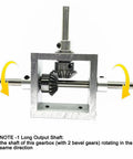 Right Angle Bevel Gearbox 1 Module 20 Teeth 90 Degree Drive For DIY Nerds, aluminum housing with visible bevel gears