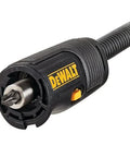 Close-up of Right Angle Drill Attachment 4-In-1 System with 12-Inch Compact Straight Flexible Shaft and drill bit inserted