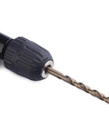 Close-up of Right Angle Drill Attachment For Tight Spaces 90 Degree Cordless Drill Adapter With 1500 RPM And 25 Nm Torque Fits Most Hand And Electric Drills Easy To Install Angled Extension Tool For Hard To Reach Work