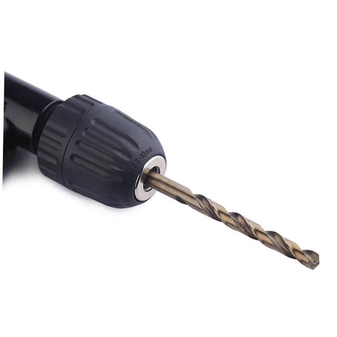 Close-up of Right Angle Drill Attachment For Tight Spaces 90 Degree Cordless Drill Adapter With 1500 RPM And 25 Nm Torque Fits Most Hand And Electric Drills Easy To Install Angled Extension Tool For Hard To Reach Work