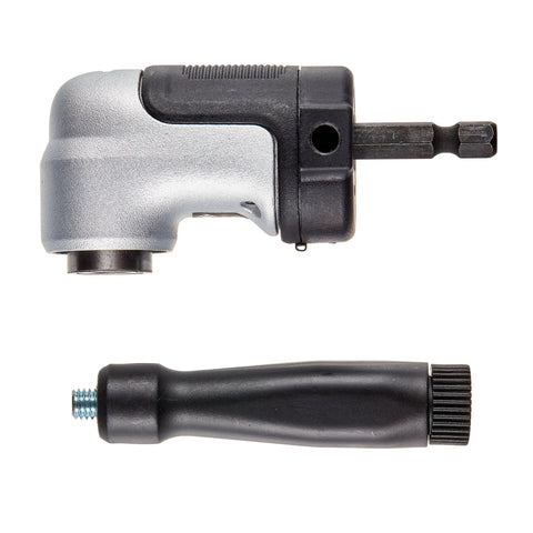 Right Angle Drill Attachment 4-In-1 System With 12-Inch Compact Straight Flexible Shaft shown in side view