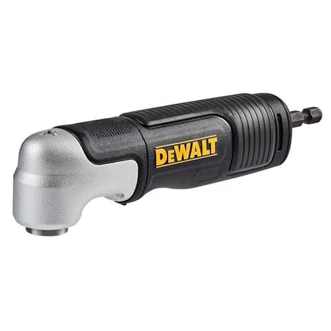 Right Angle Drill Attachment 4-In-1 System With 12-Inch Compact Straight Flexible Shaft 90 Degree Drill Adapter in black and silver