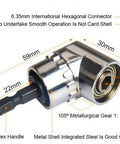 105 degree right angle extension with 1/4 inch hex handle from Impact Grade Power Hand Tools Driver Socket Adapter Extension Set
