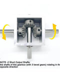 1:1 Right Angle Bevel Gearbox 1.5 Module 20 Teeth 90° Angle Drive Steering Gear Device Simple Mechanical DIY Module with 10mm Shaft, side view