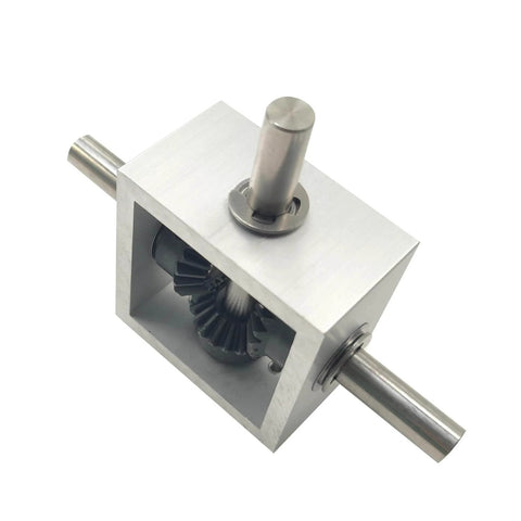 1:1 Right Angle Bevel Gearbox 1.5 Module 20 Teeth 90° Angle Drive Steering Gear Device Simple Mechanical DIY Module with 10mm Shaft